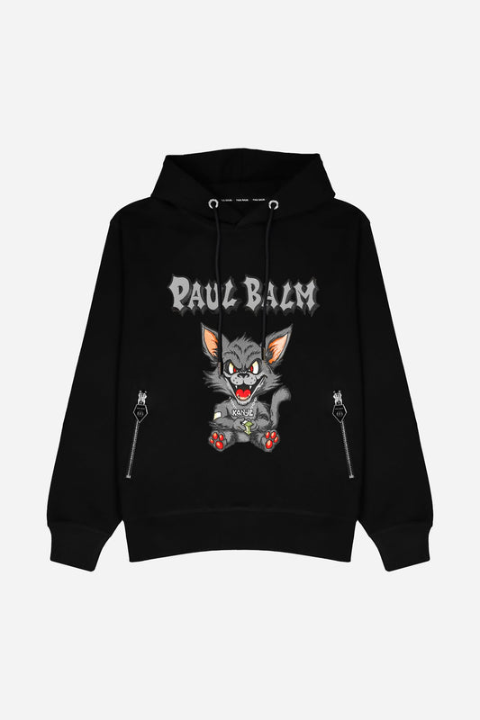 Embroidered Black Kanye Hoodie - Limited to 300 - PAUL BALM WORLD
