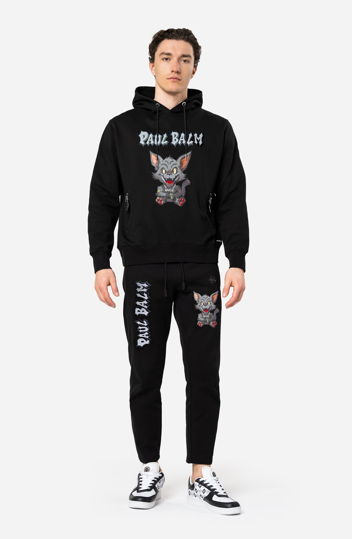 Embroidered Black Kanye Pants - Limited to 300 - PAUL BALM WORLD