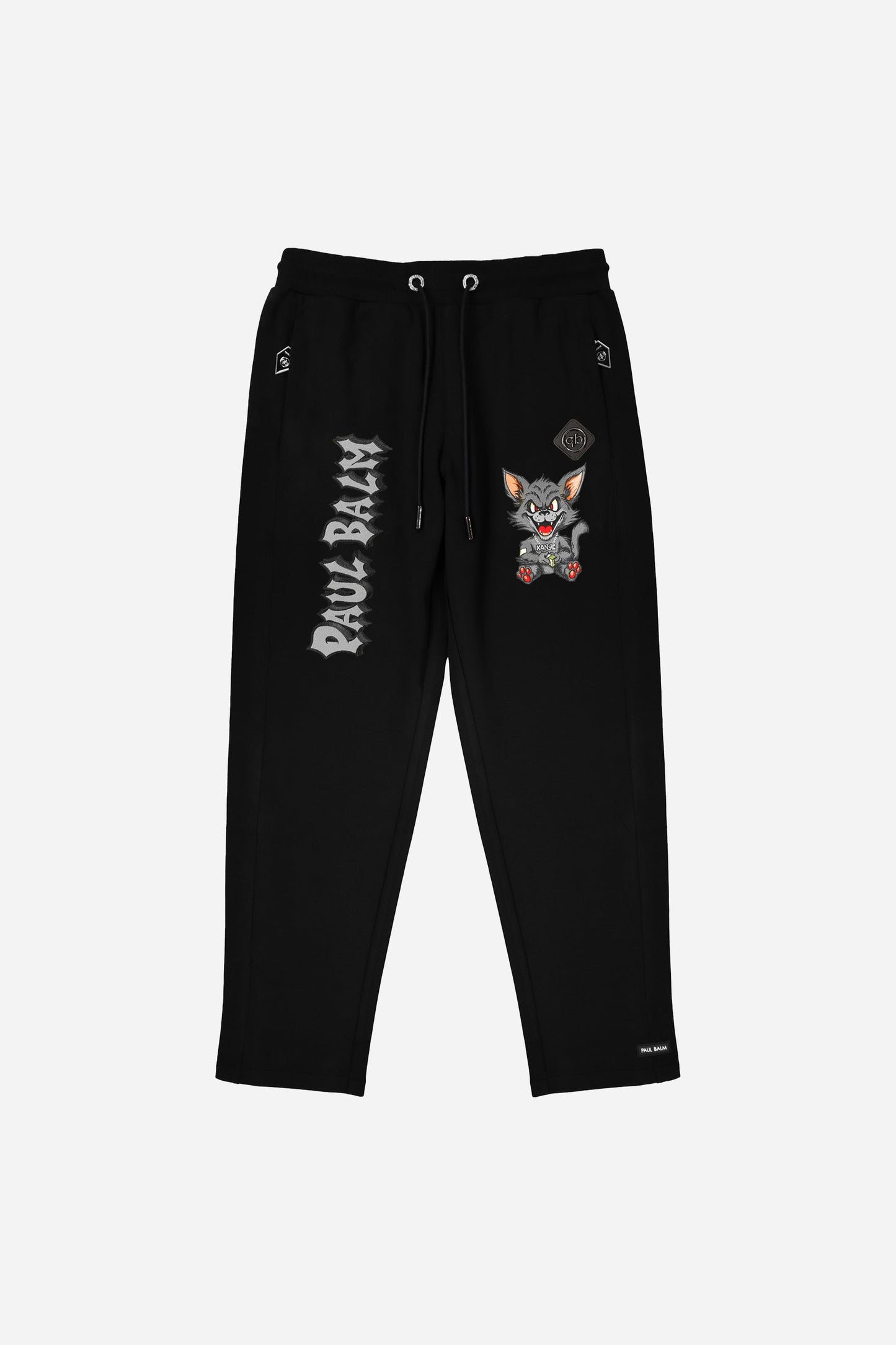 Embroidered Black Kanye Pants - Limited to 300 - PAUL BALM WORLD