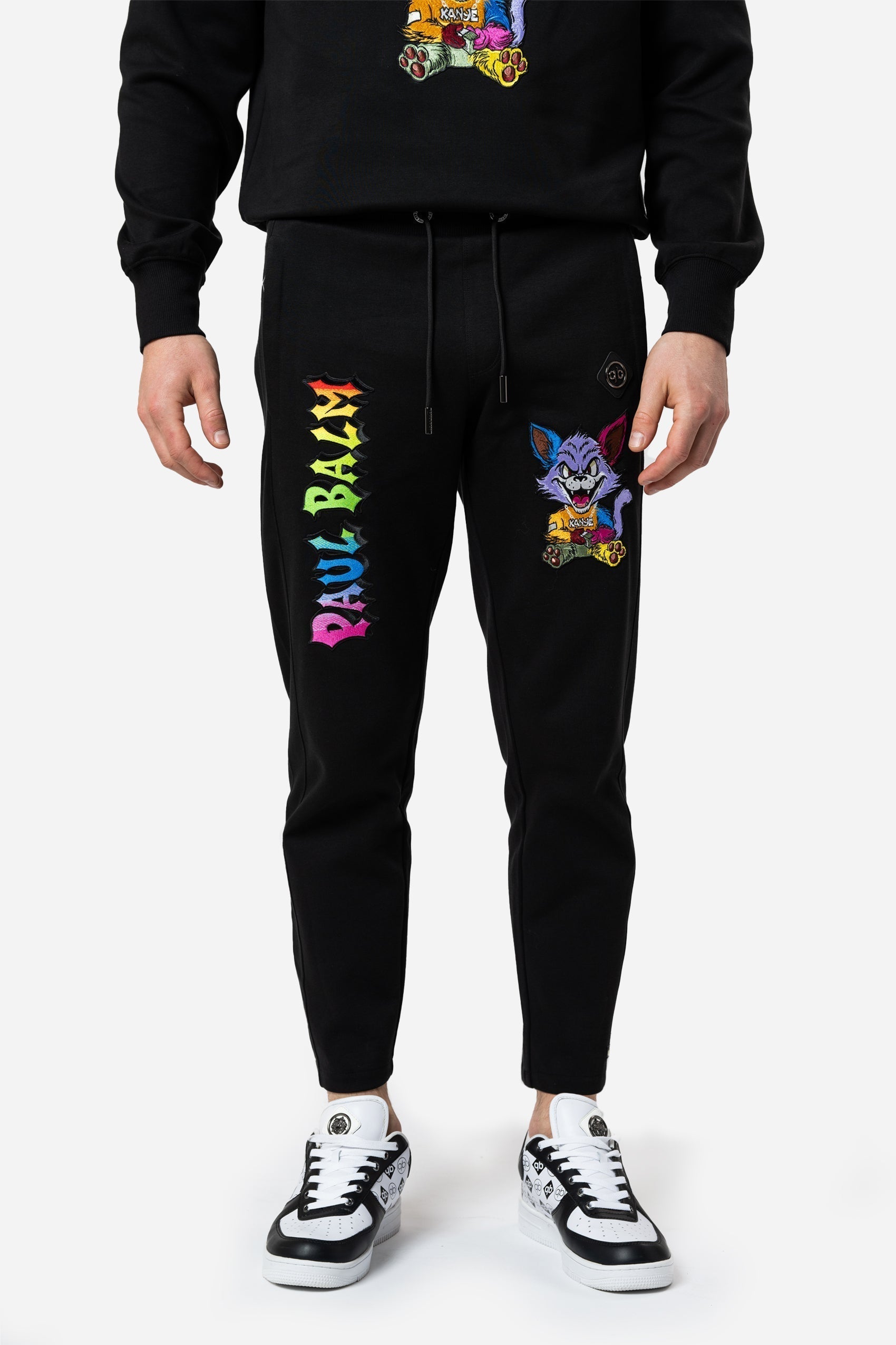 Embroidered Rainbow Kanye Pants - Limited to 300 - PAUL BALM WORLD