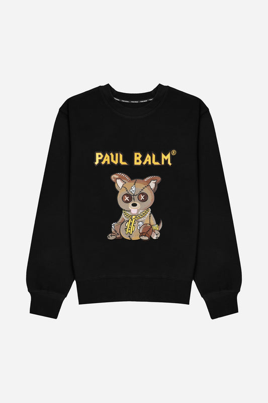 Embroidered Brown Teddy Sweatshirt - Limited to 300 - PAUL BALM WORLD