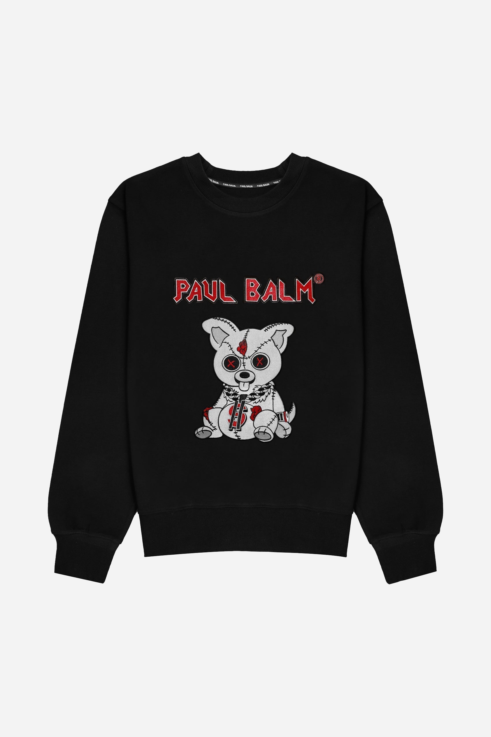 Embroidered White Teddy Sweatshirt - Limited to 300 - PAUL BALM WORLD