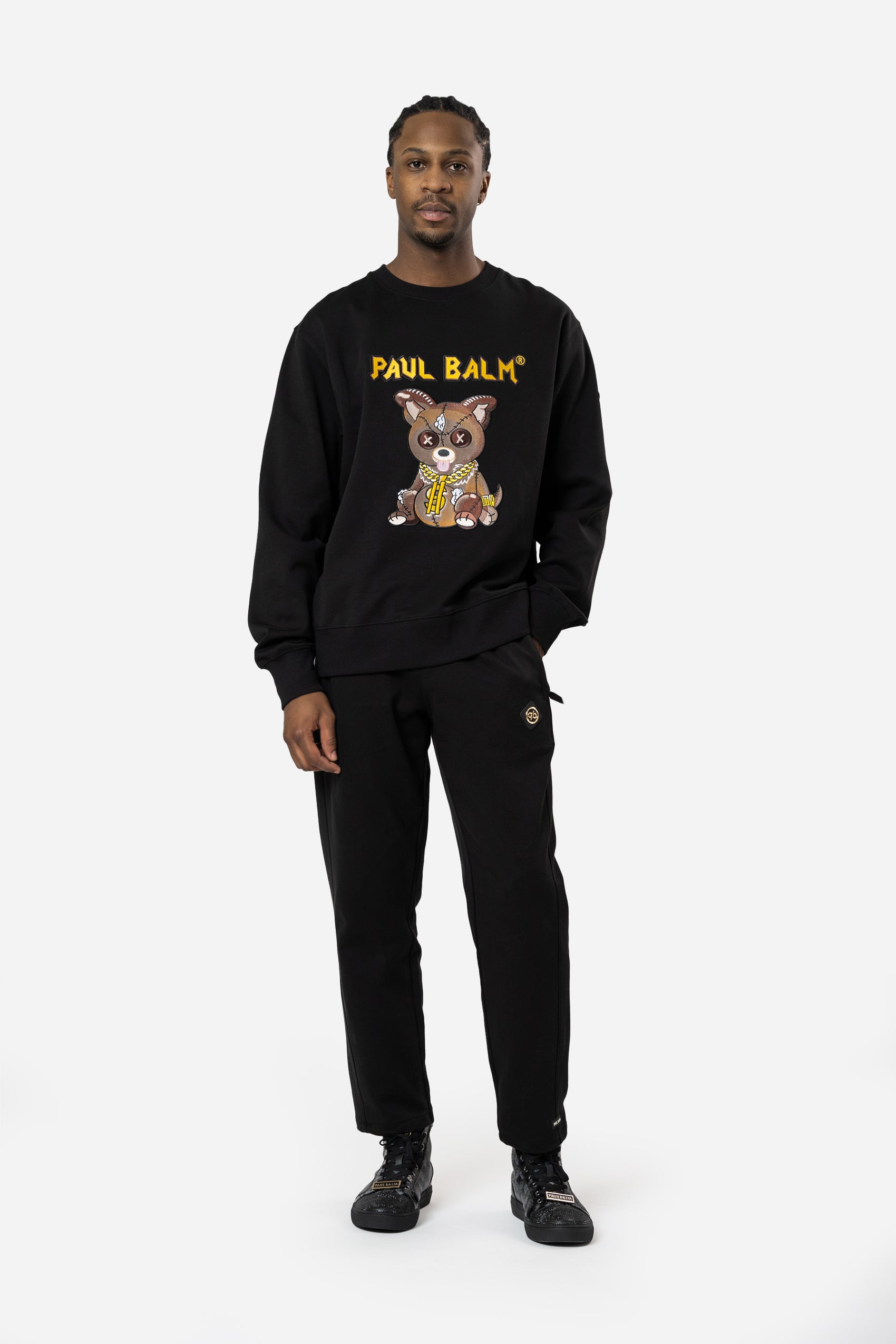 Embroidered Brown Teddy Sweatshirt - Limited to 300 - PAUL BALM WORLD