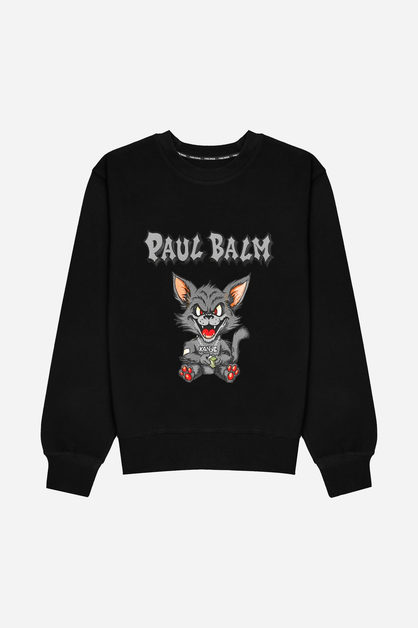 Embroidered Black Kanye Sweatshirt - Limited to 300 - PAUL BALM WORLD