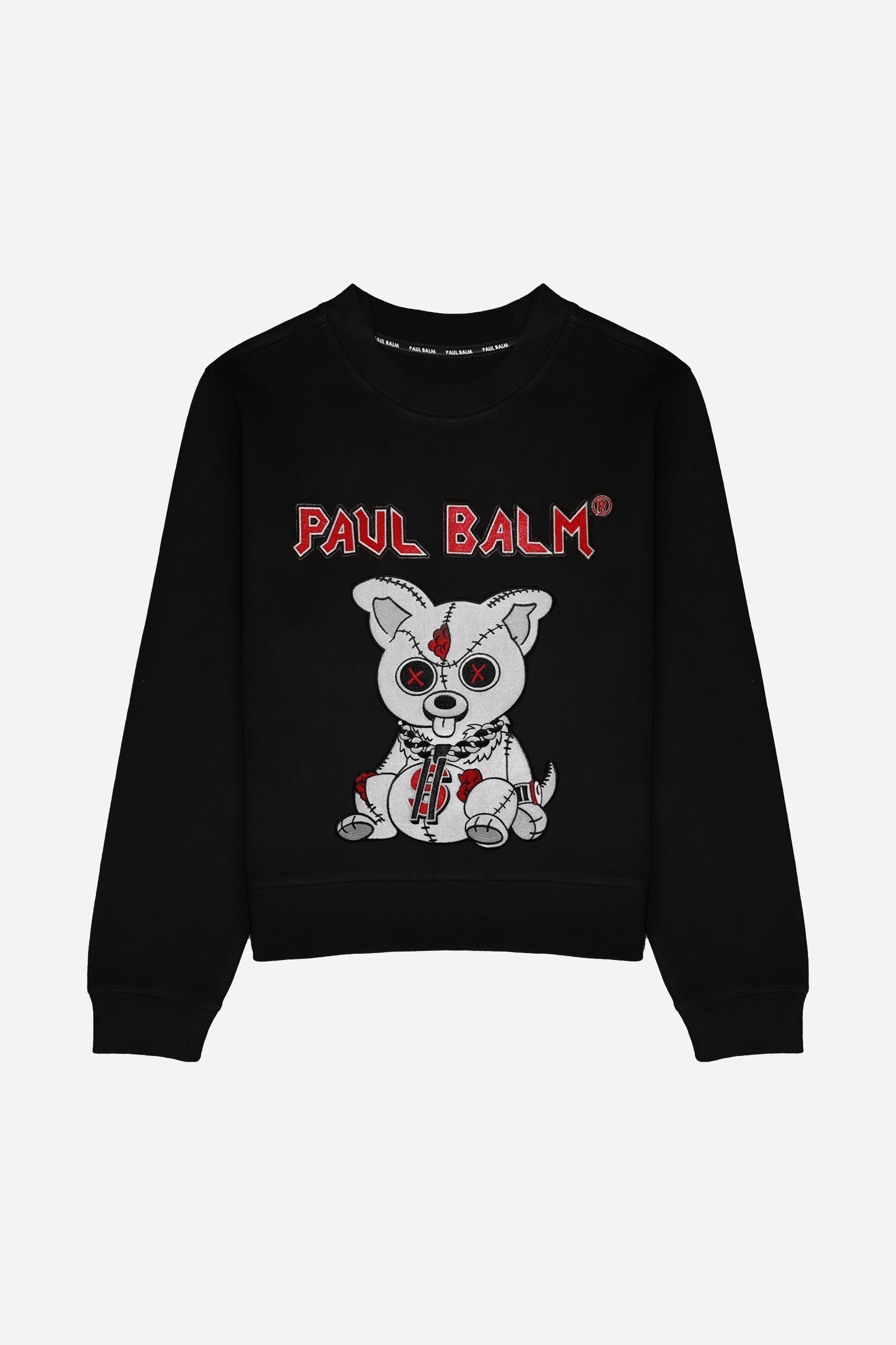 Embroidered White Teddy Sweatshirt - Limited to 300 - PAUL BALM WORLD